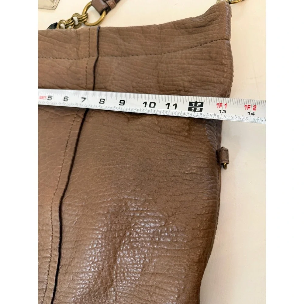 Fossil Shoulder Bag Womens Medium Brown Leather Long Live Vintage Hobo Tassel